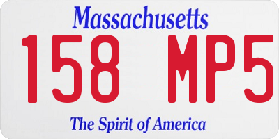 MA license plate 158MP5