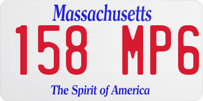 MA license plate 158MP6
