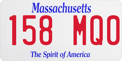 MA license plate 158MQ0