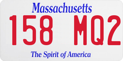 MA license plate 158MQ2