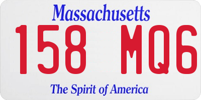 MA license plate 158MQ6