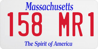 MA license plate 158MR1