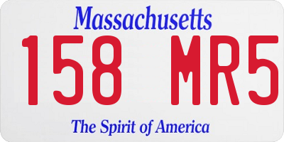 MA license plate 158MR5