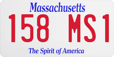 MA license plate 158MS1