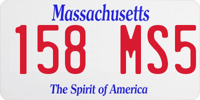 MA license plate 158MS5