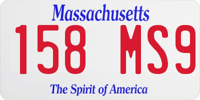 MA license plate 158MS9