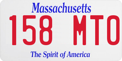 MA license plate 158MT0