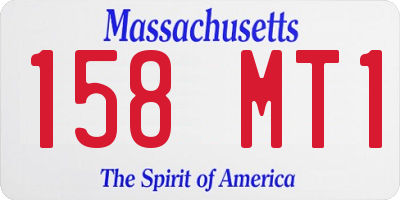 MA license plate 158MT1
