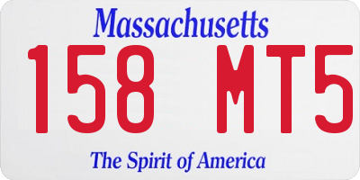 MA license plate 158MT5