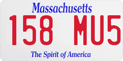 MA license plate 158MU5