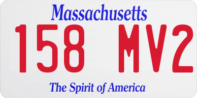 MA license plate 158MV2