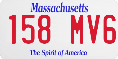 MA license plate 158MV6