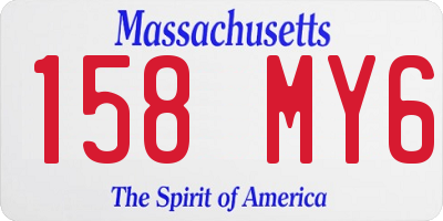 MA license plate 158MY6