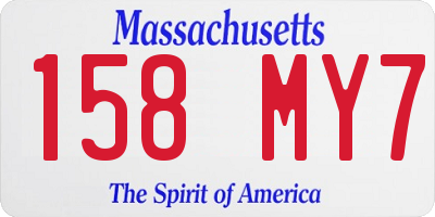 MA license plate 158MY7