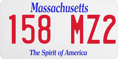 MA license plate 158MZ2