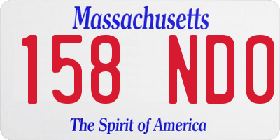 MA license plate 158ND0
