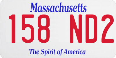 MA license plate 158ND2