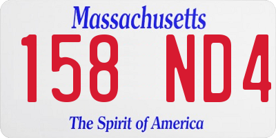 MA license plate 158ND4