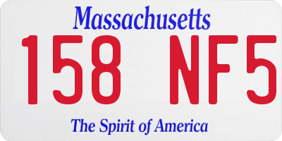 MA license plate 158NF5