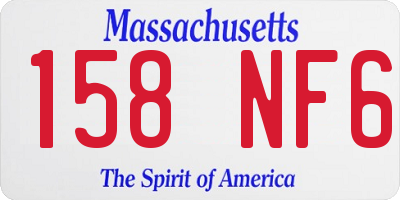MA license plate 158NF6