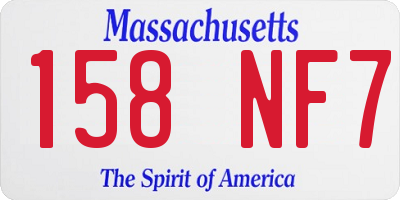 MA license plate 158NF7