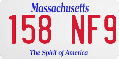 MA license plate 158NF9