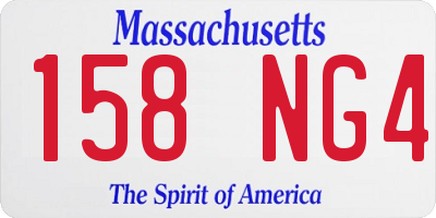 MA license plate 158NG4