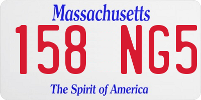 MA license plate 158NG5