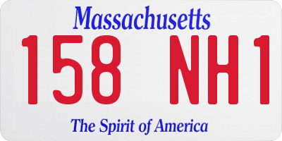 MA license plate 158NH1