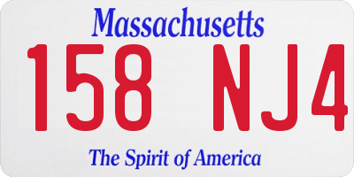 MA license plate 158NJ4