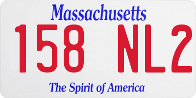 MA license plate 158NL2