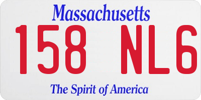 MA license plate 158NL6