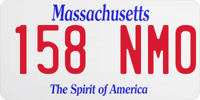 MA license plate 158NM0