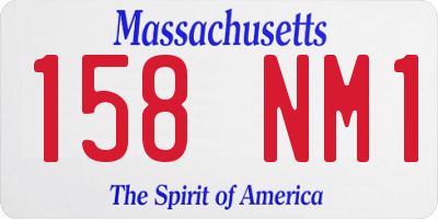 MA license plate 158NM1