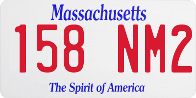 MA license plate 158NM2