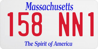 MA license plate 158NN1