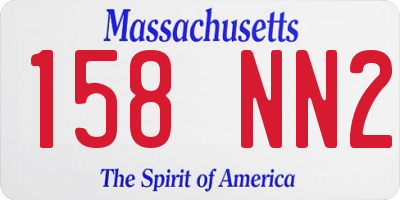 MA license plate 158NN2