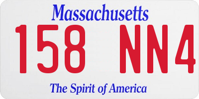 MA license plate 158NN4