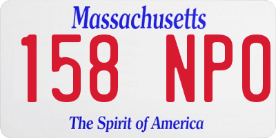 MA license plate 158NP0