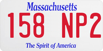 MA license plate 158NP2