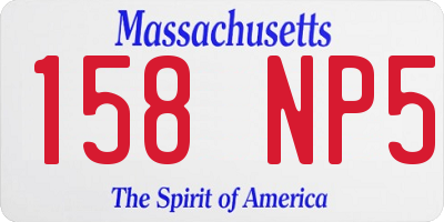MA license plate 158NP5