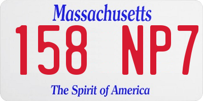 MA license plate 158NP7