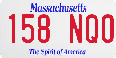 MA license plate 158NQ0