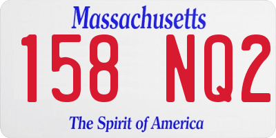 MA license plate 158NQ2