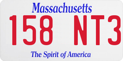 MA license plate 158NT3