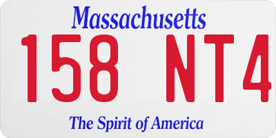 MA license plate 158NT4