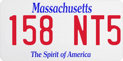 MA license plate 158NT5