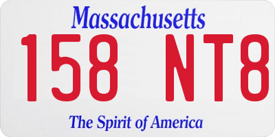 MA license plate 158NT8