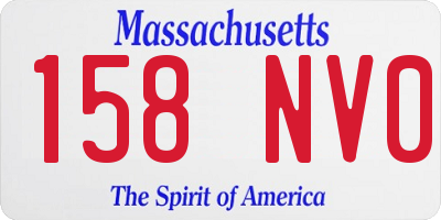 MA license plate 158NV0
