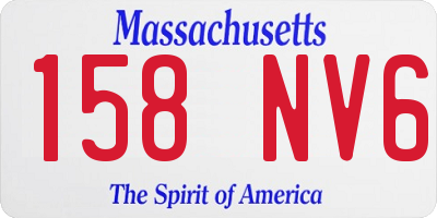 MA license plate 158NV6